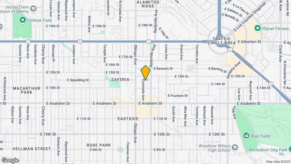 1436 Coronado Ave Map and Location Details