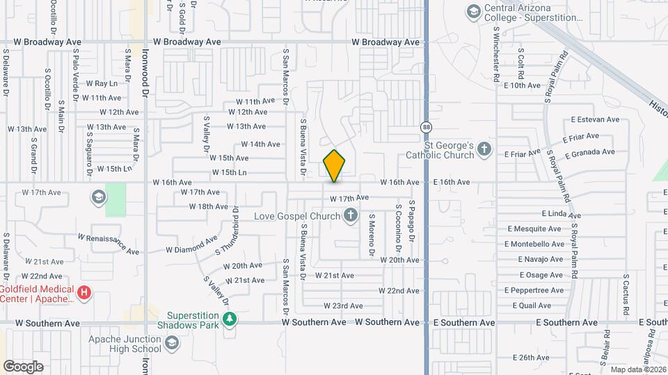 545 W 16th Ave Map and Location Details