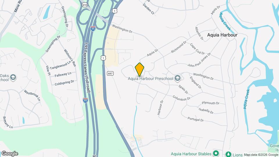 1002 Aquia Dr Map and Location Details