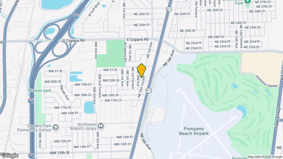 2001 NE 2nd Terrace Mapa y Detalles de la Ubicación