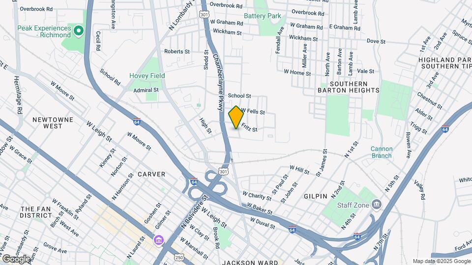 1504 Roane St Map and Location Details