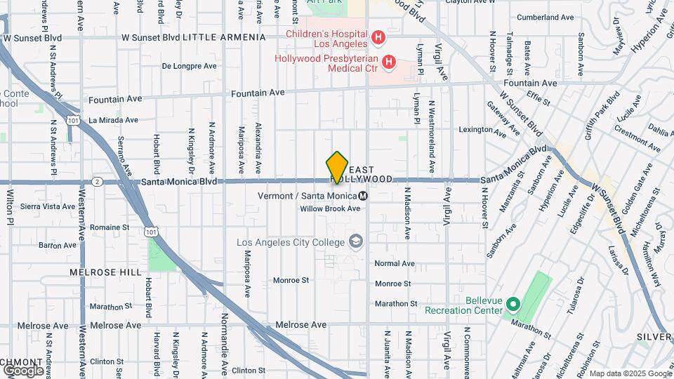 1032 N Berendo St Mapa y Detalles de la Ubicación