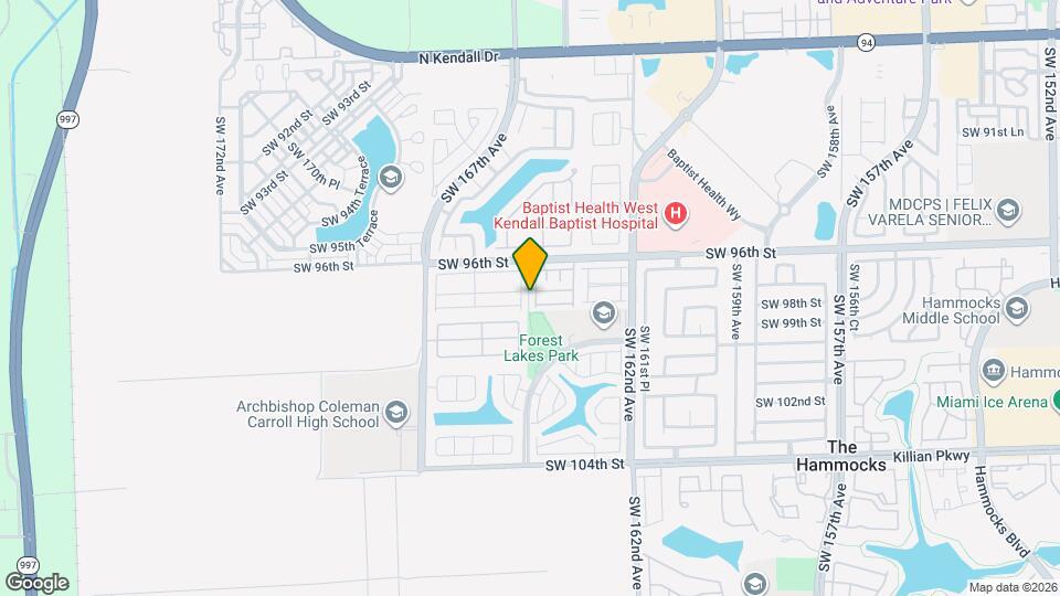 9720 SW 164th Ave Map and Location Details