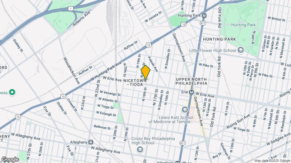 1801 W Erie Ave Mapa y Detalles de la Ubicación