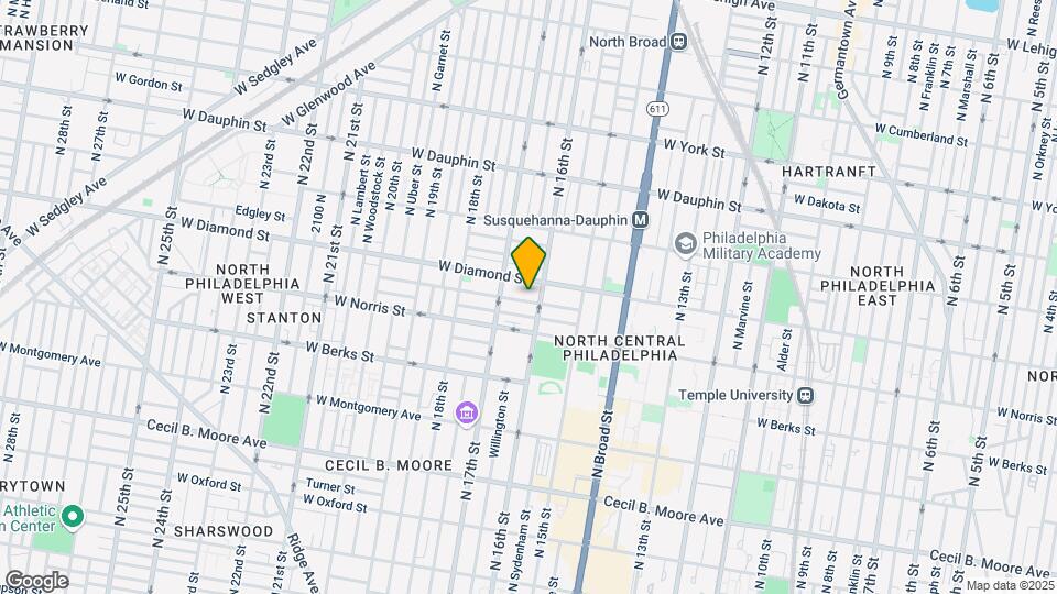 1613 Fontain St, Unit A Map and Location Details