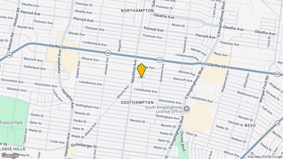 5319 Sutherland Ave Map and Location Details