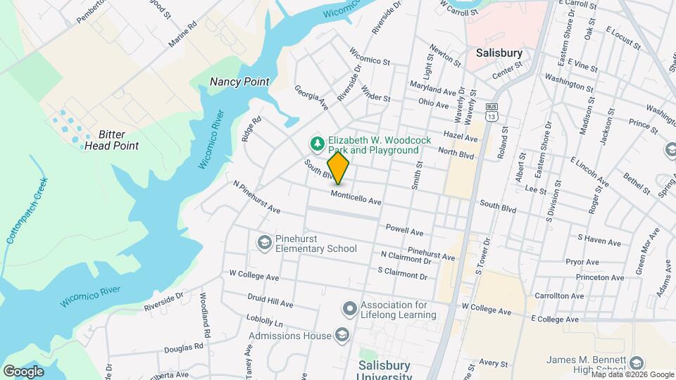 421 Monticello Ave Map and Location Details