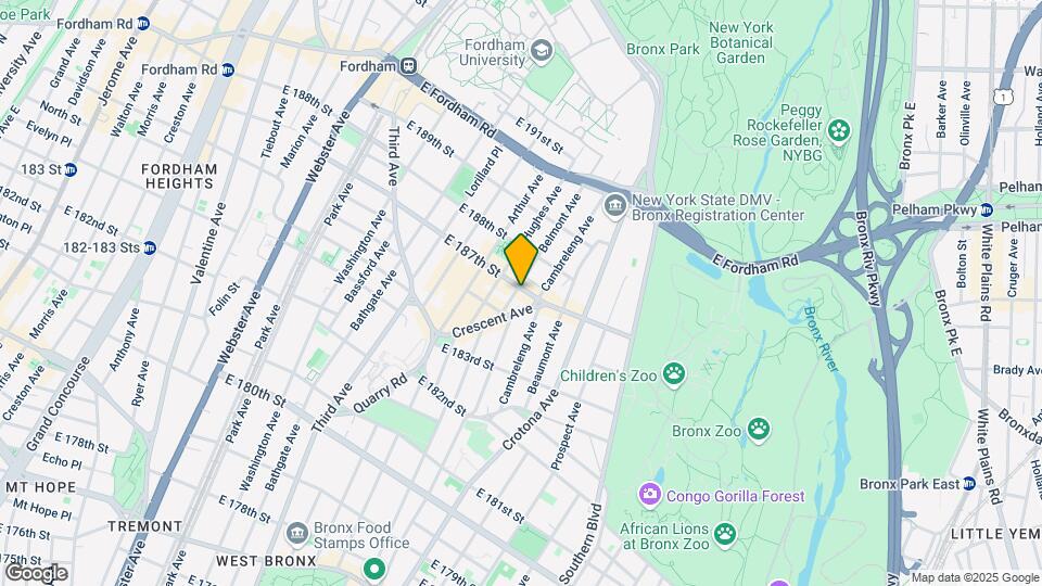 652 E 187th St Map and Location Details