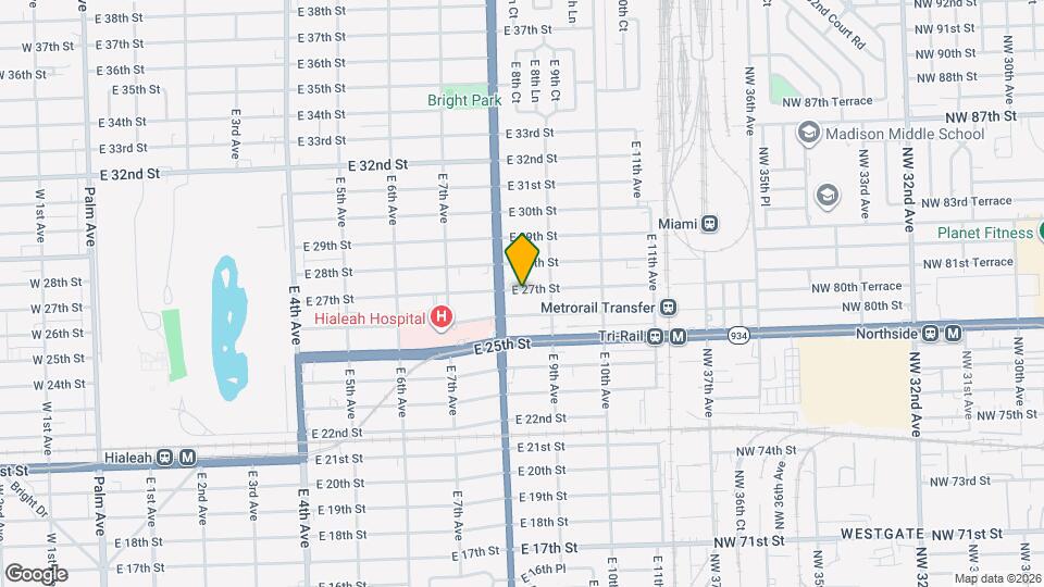 838 E 27th St, Unit S1 Map and Location Details