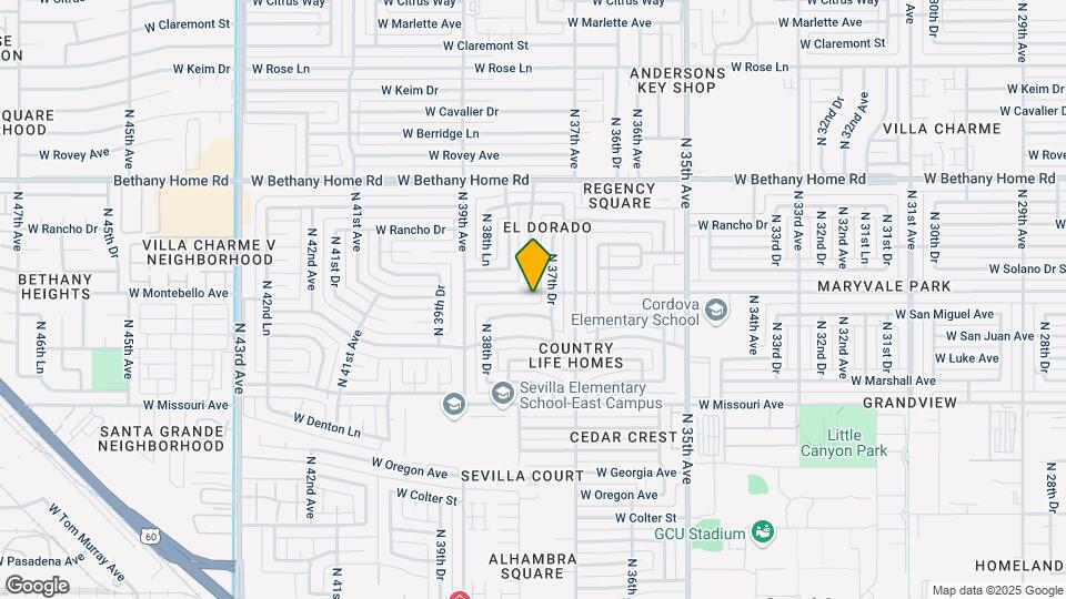 3747 W Montebello Ave Map and Location Details