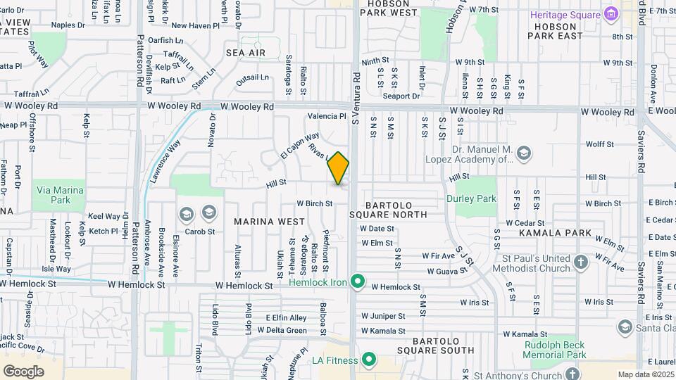 1321 S Ventura Rd Map and Location Details