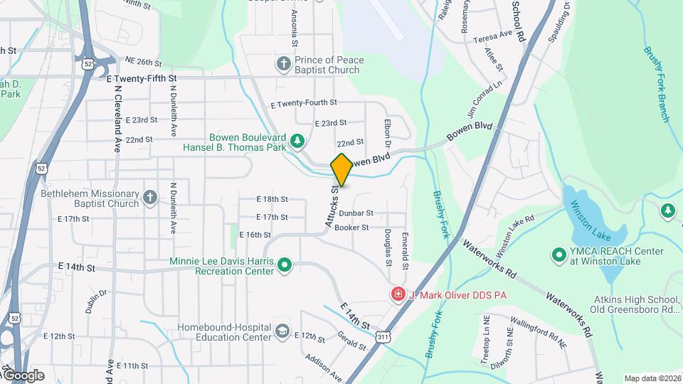 1629 Attucks St Map and Location Details