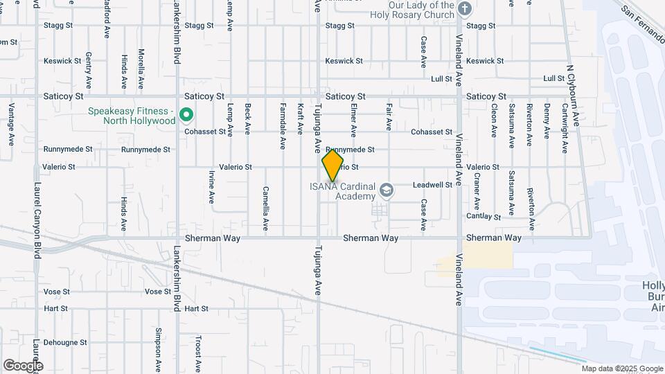 7327 Bakman Ave Map and Location Details
