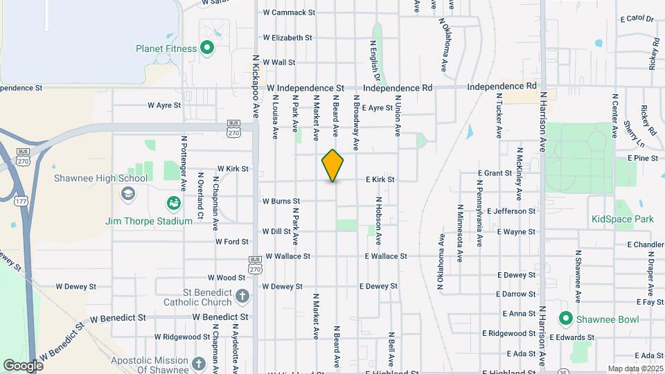 1016 N Beard Ave Map and Location Details