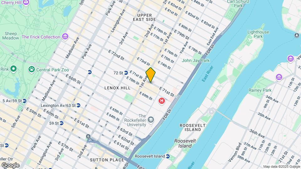 414 East 71st Street Mapa y Detalles de la Ubicación