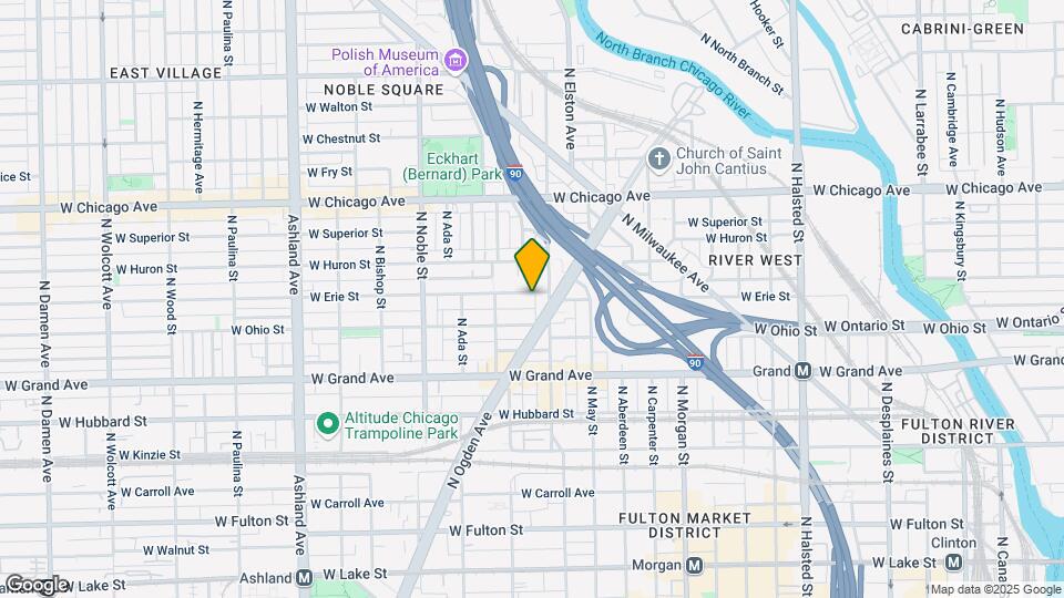 1213 W Erie St Map and Location Details