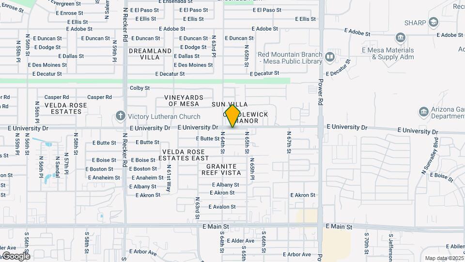 6429 E University Dr Map and Location Details