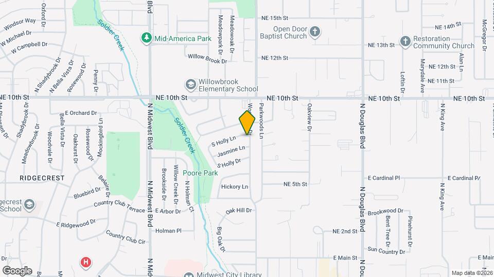 1124 S Holly Ln Map and Location Details