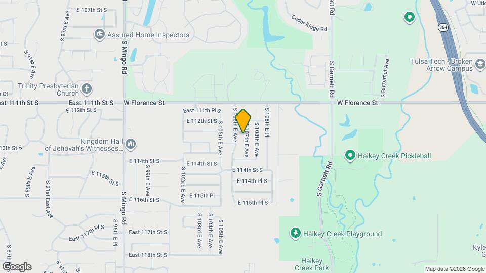 11222 S 107th E Ave Map and Location Details