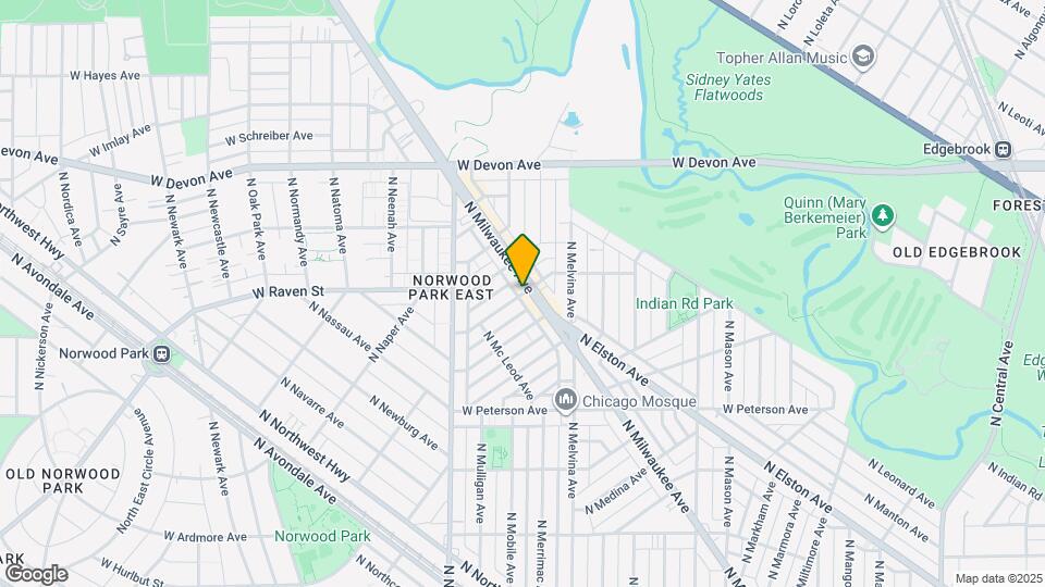 6200 N Milwaukee Ave Map and Location Details