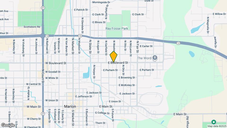 611 E Boulevard St Map and Location Details