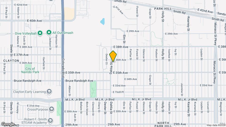 3560 Dahlia St Map and Location Details