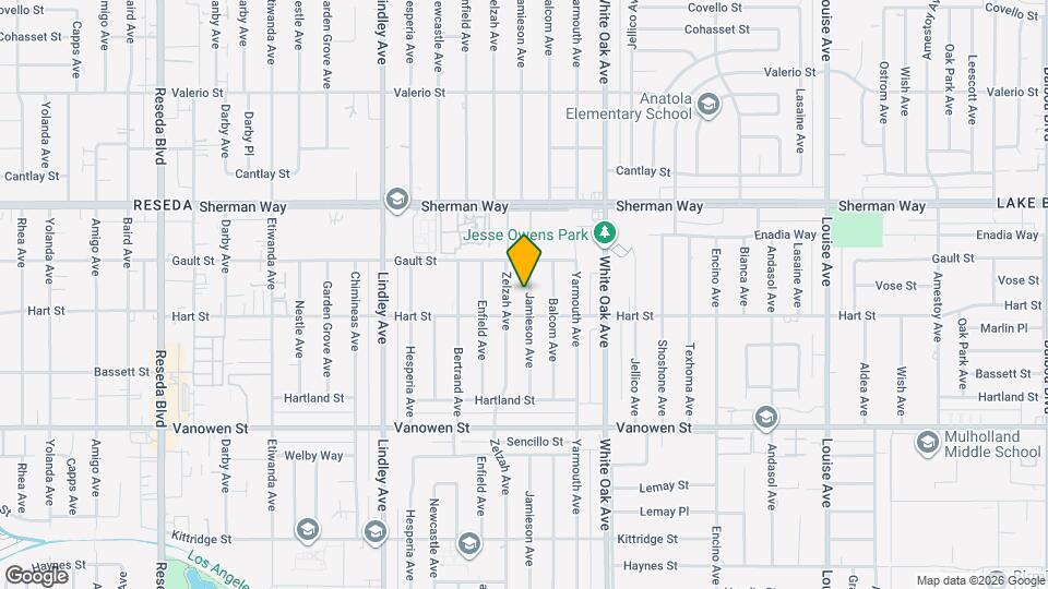 7019 Jamieson Ave Map and Location Details