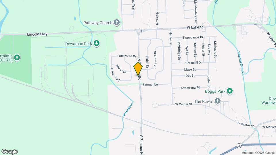 615 N Zimmer Rd Map and Location Details