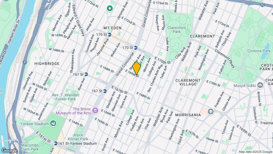 256 E 169th St Map and Location Details
