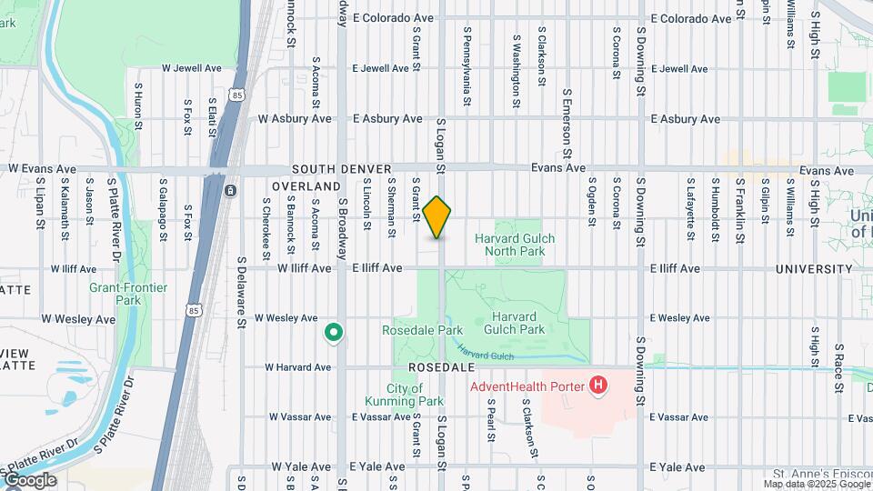 2257 S Logan St Map and Location Details