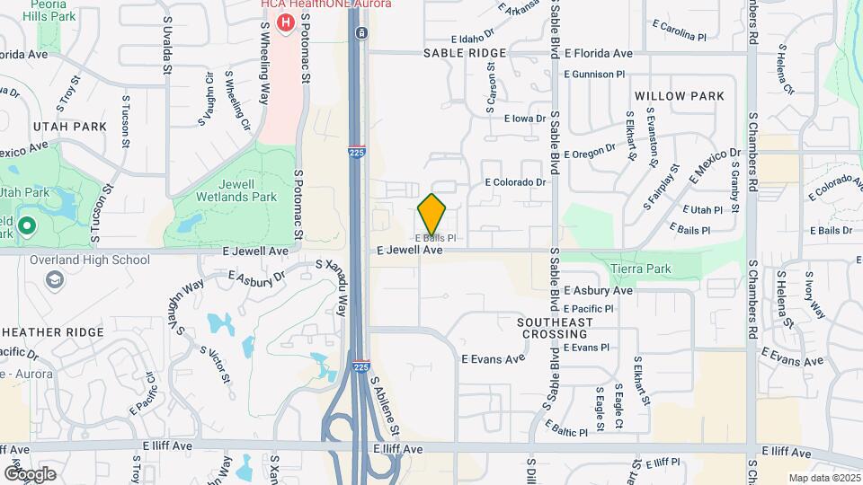 13981 E Jewell Ave Map and Location Details