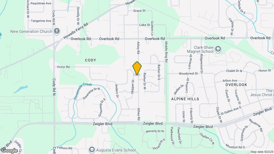1253 Athey Rd Map and Location Details