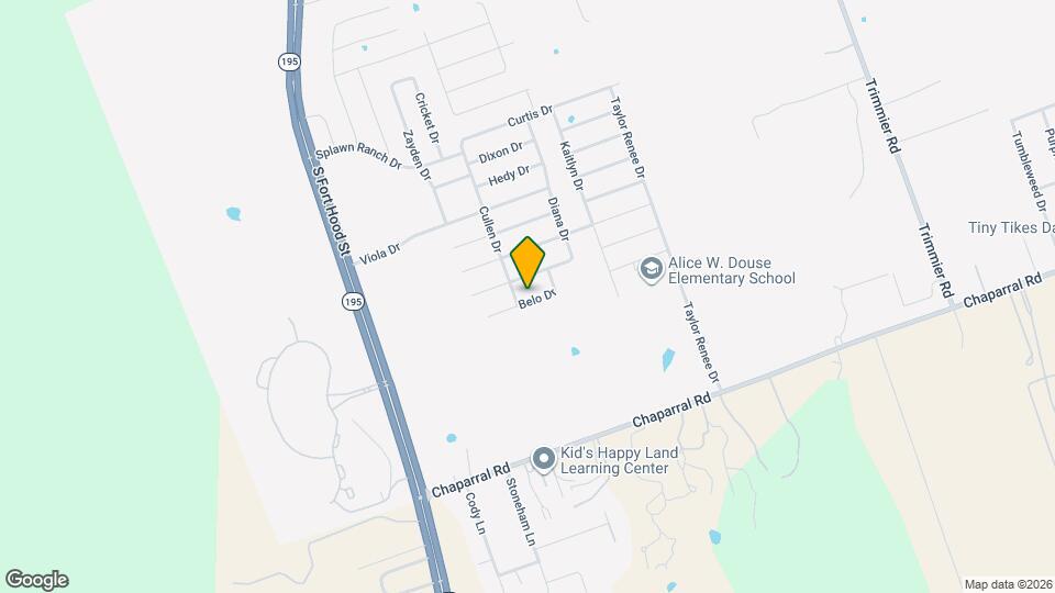 303 Belo Dr Map and Location Details