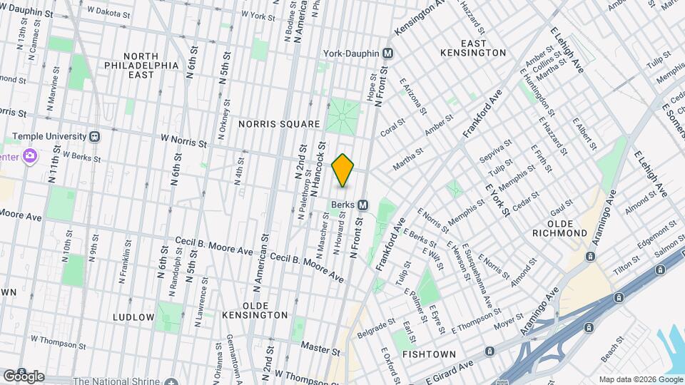 1910 N Howard St Map and Location Details