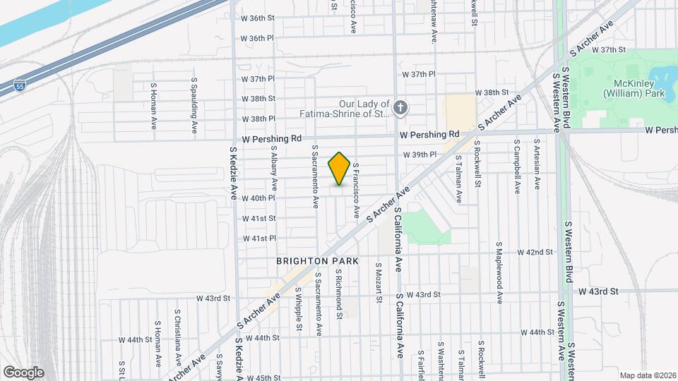 2926 W 40th Pl Map and Location Details