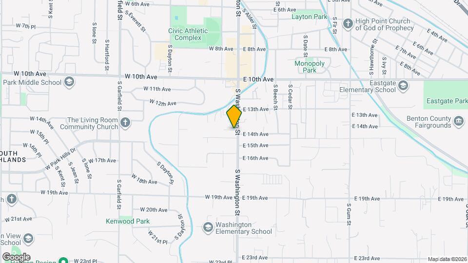 1350 S Washington St Map and Location Details