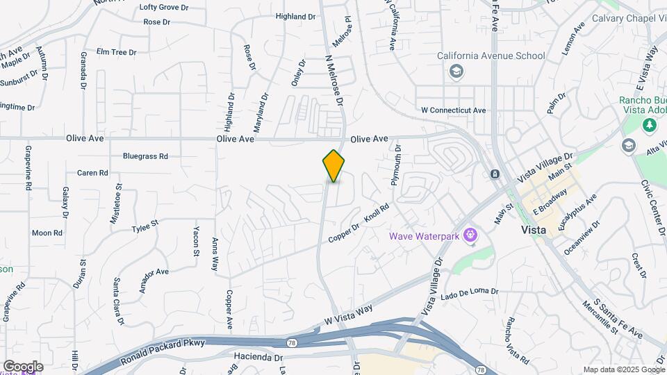 329 N Melrose Dr, Unit G Map and Location Details