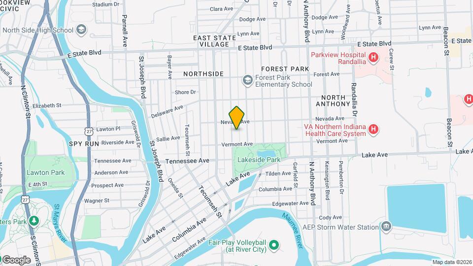 1704 California Ave Map and Location Details