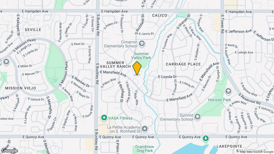 17453 E Mansfield Ave, Unit 102EL Map and Location Details