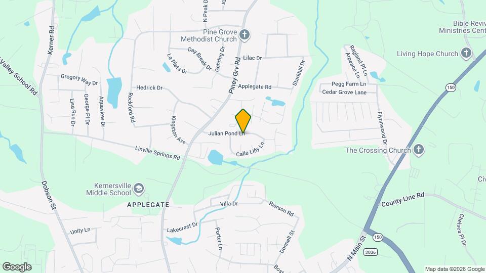 208 Julian Pond Ln Map and Location Details