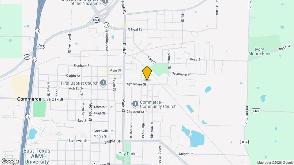 800 Sycamore St Mapa y Detalles de la Ubicación