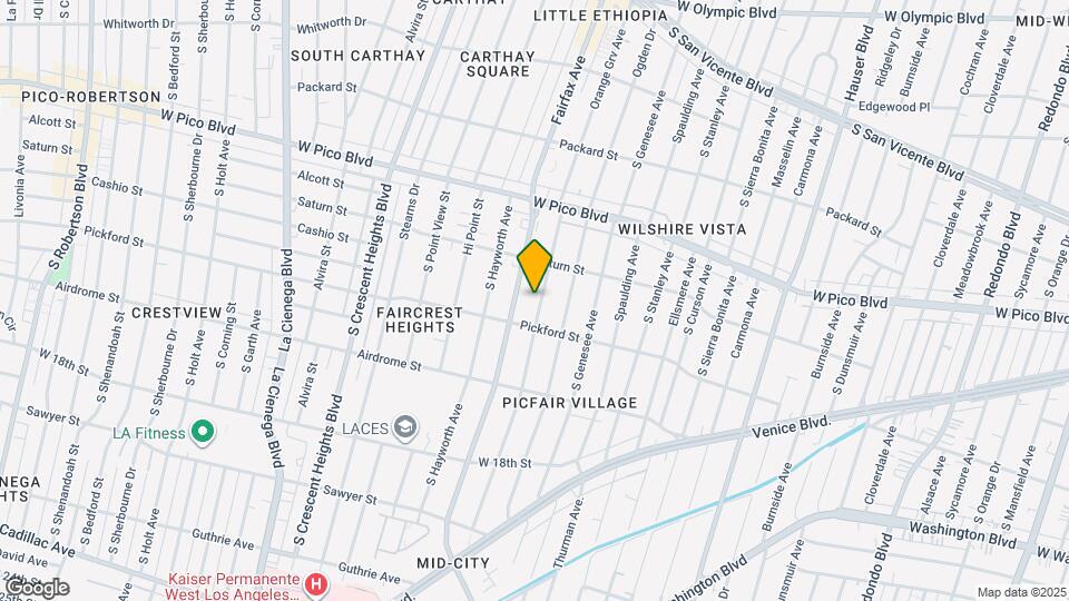 1541 S Orange Grove Ave, Unit 102 Map and Location Details