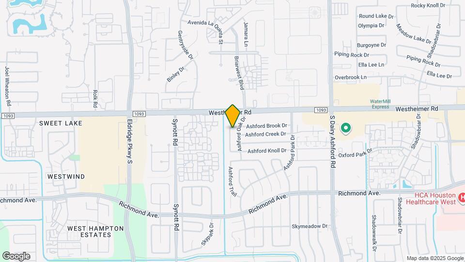 2707 Ashford Trail Dr Map and Location Details