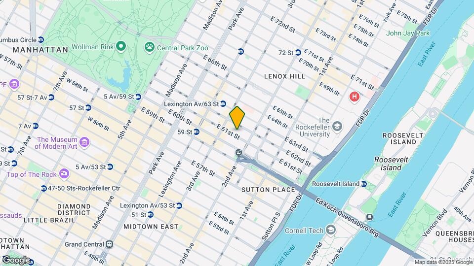 223 E 61st St Map and Location Details