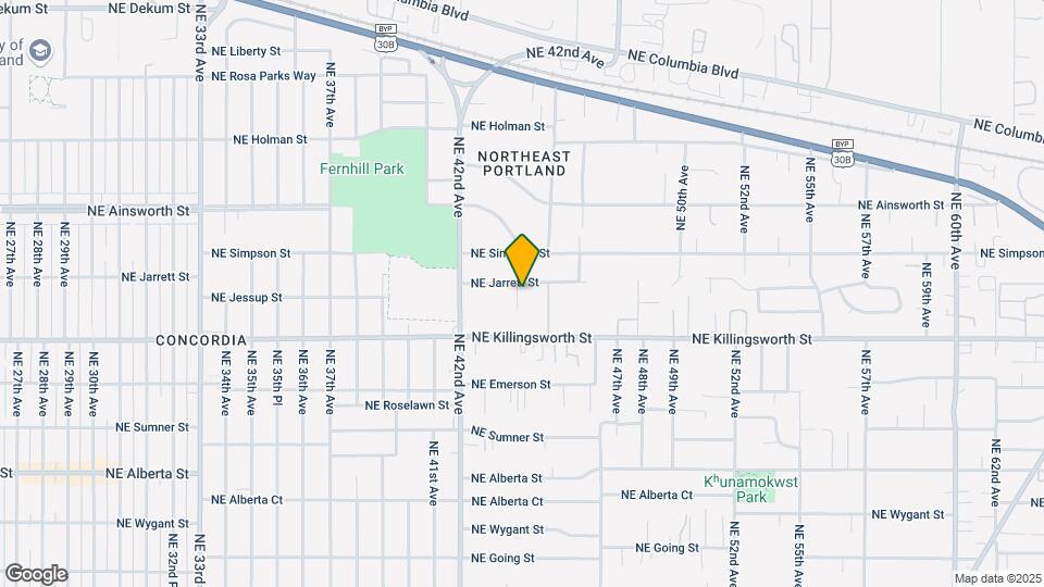 4344 NE Jarrett St Map and Location Details