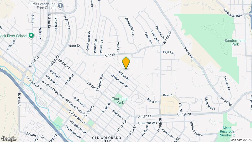 2417 W Cache La Poudre St Map and Location Details