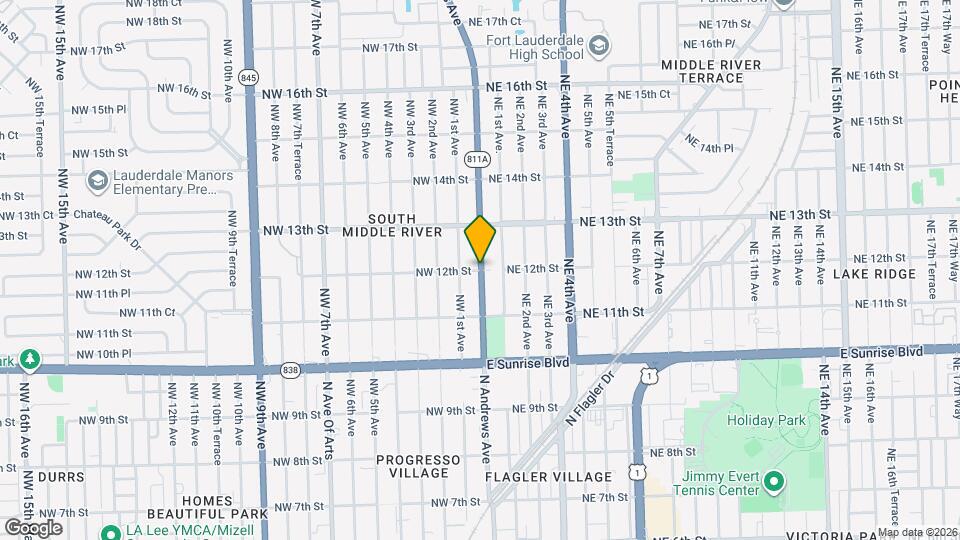 1202 N Andrews Ave Map and Location Details
