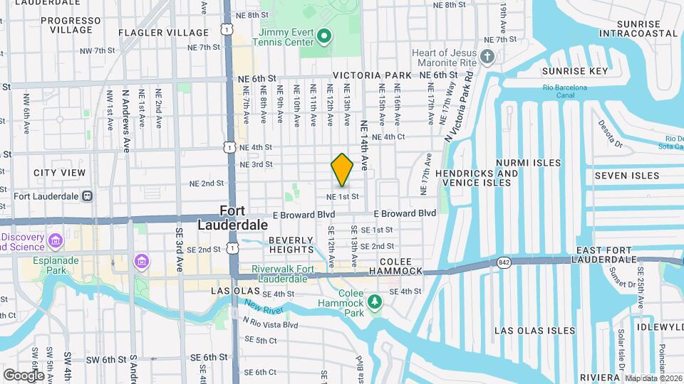 1215 NE 1st St Map and Location Details