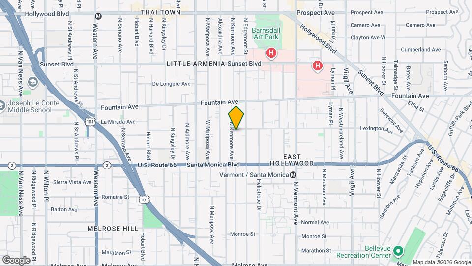 1178 N Kenmore Ave, Unit Kenmore relax Map and Location Details