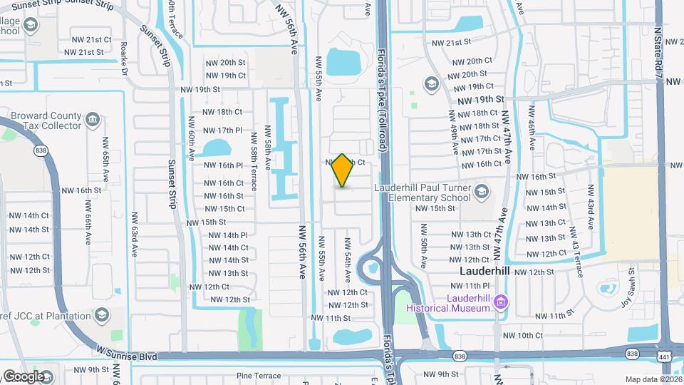 5410 NW 16th Ct Map and Location Details